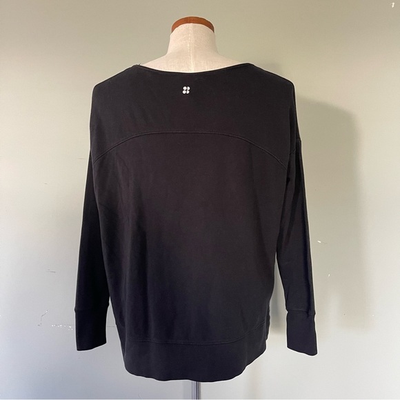 Sweaty Betty Black Longline sweatshirt size XS preowned - Picture 4 of 7